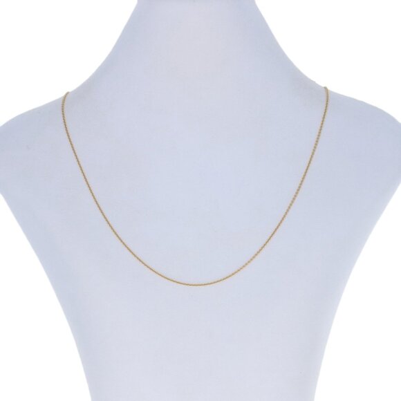 NEW Cable Chain Necklace 19 3/4" - 14k Yellow Gold Italian - Picture 1 of 4